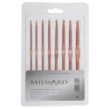 Milward - Rose Gold Crochet Hook Set - Set of 8