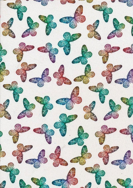 Fabric Freedom Multi Coloured Butterflies