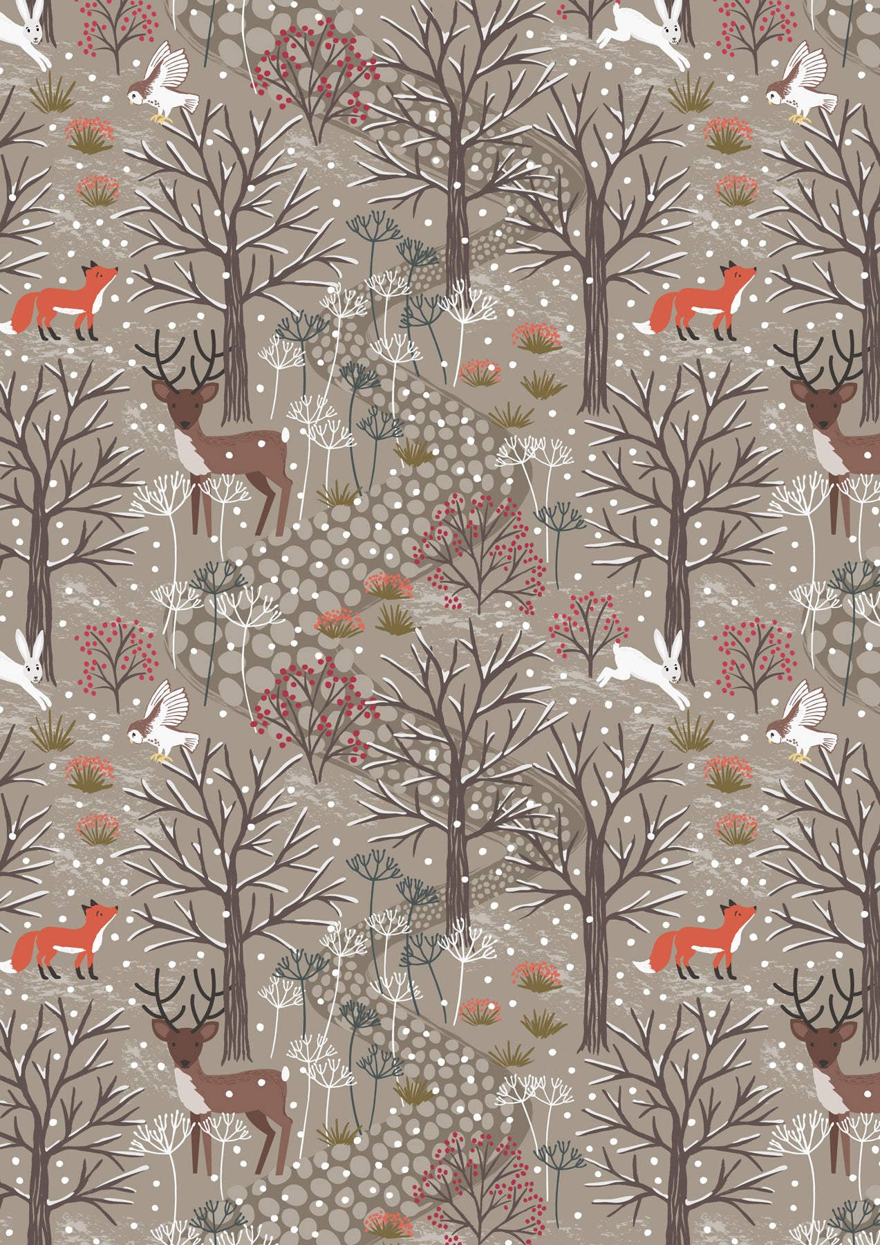 Lewis & Irene - Winter in Bluebell Wood Flannel