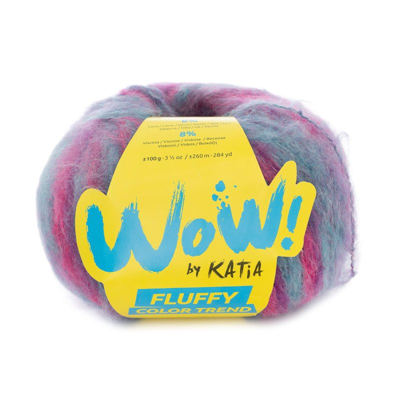 Katia - Wow! Fluffy Colour Trend Bulky Multicoloured Yarn