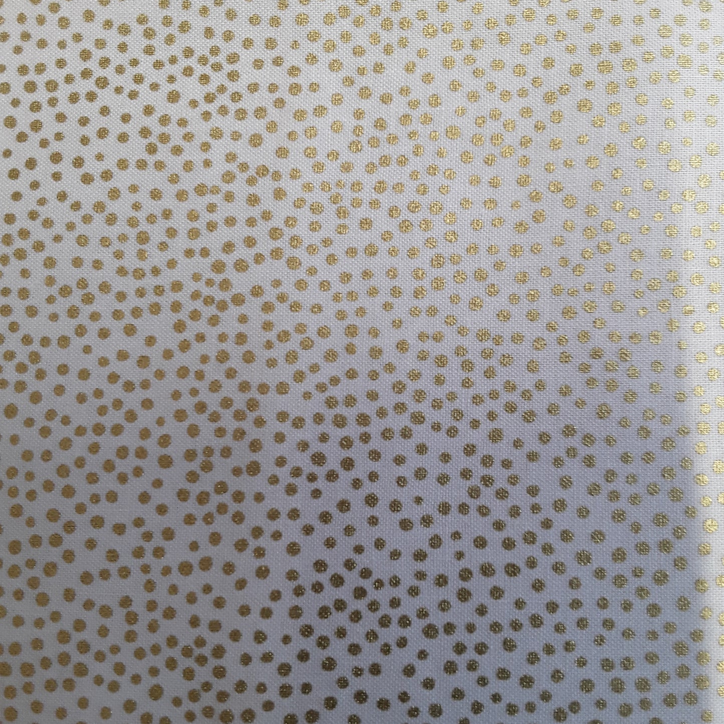 Lewis and Irene Gold Metalic Spots on cream