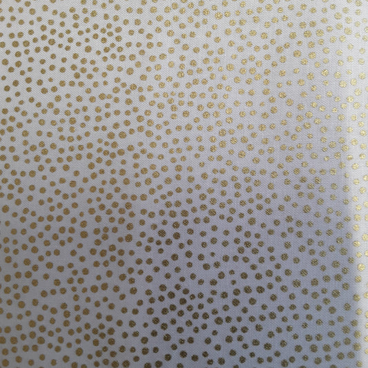 Lewis and Irene Gold Metalic Spots on cream