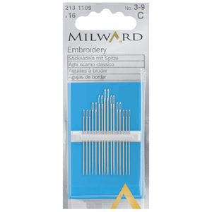 Milward Embroidery Needles Sizes 3-9.
