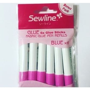 Sewline Fabric Glue Pen Refills Pack of 6 - Blue
