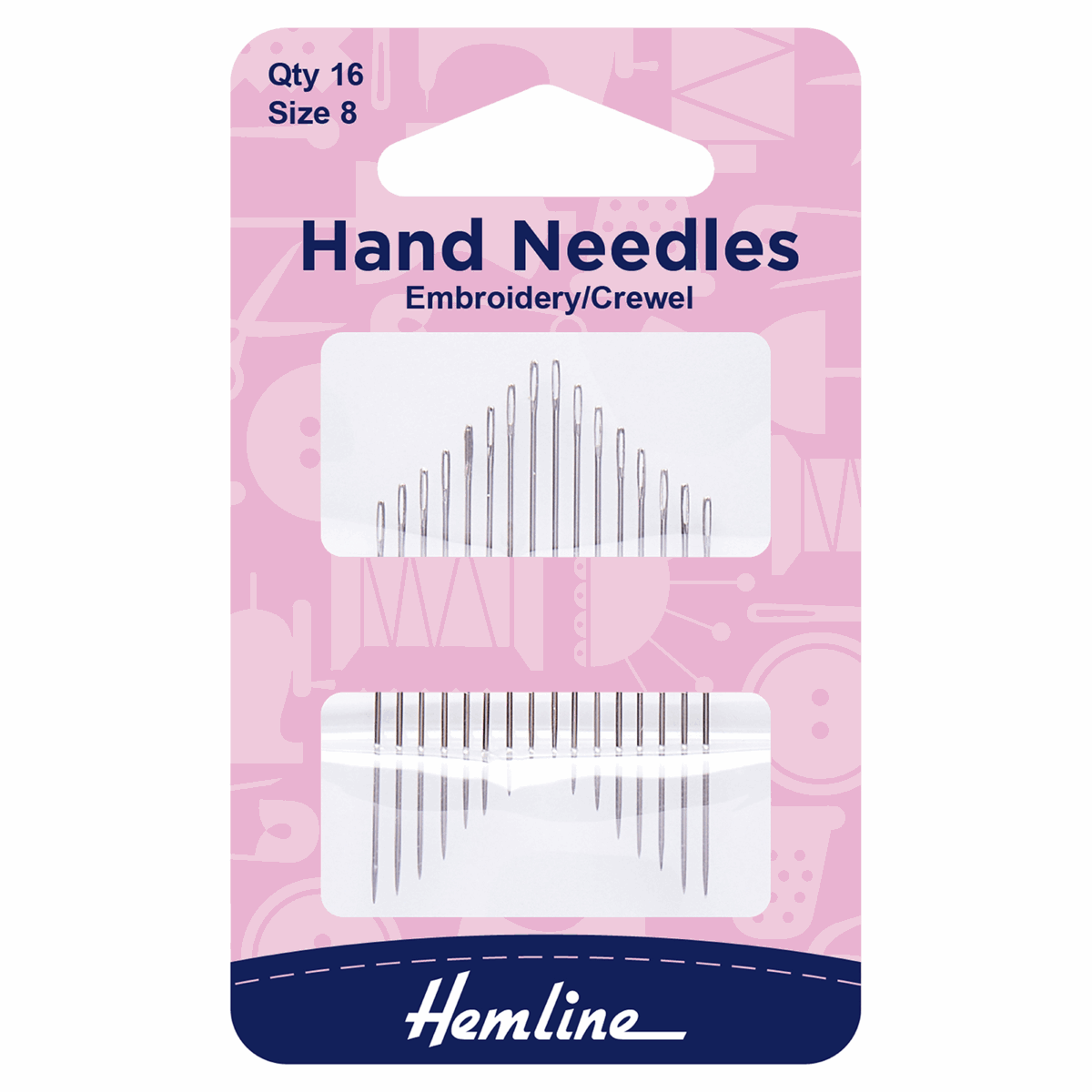 Hemline Embroidery/Crewel Needles - Size 8