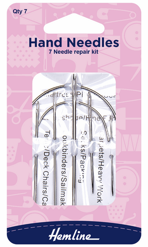 Hemline Hand Needles - 7 Needle Repair Kit