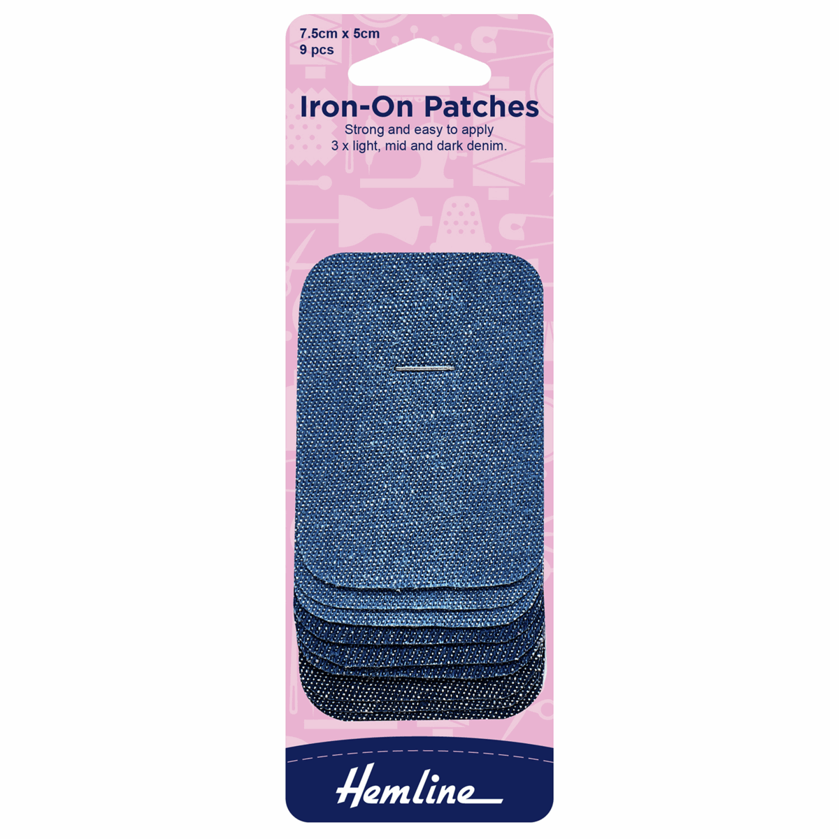 Hemline Iron-on Patches Assorted Multipack