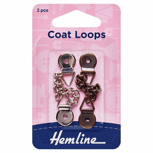 Coat loops - bronze and nickel
