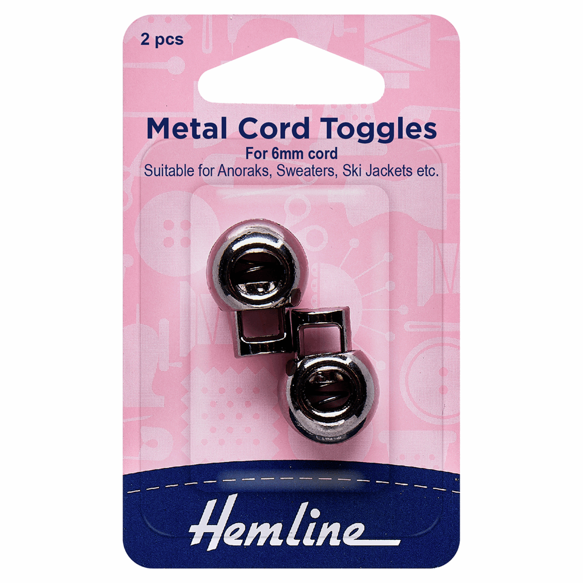 Hemline Adjustable Metal Cord Toggles