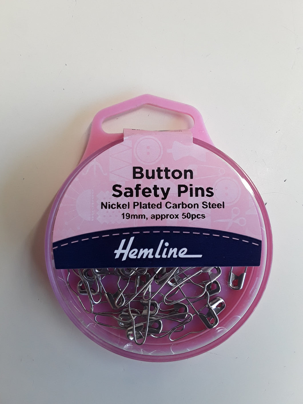 Safety pins button