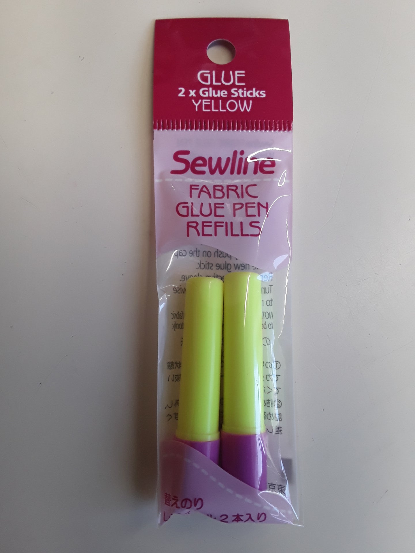 Sewline Fabric Glue Pen Refills Yellow x2