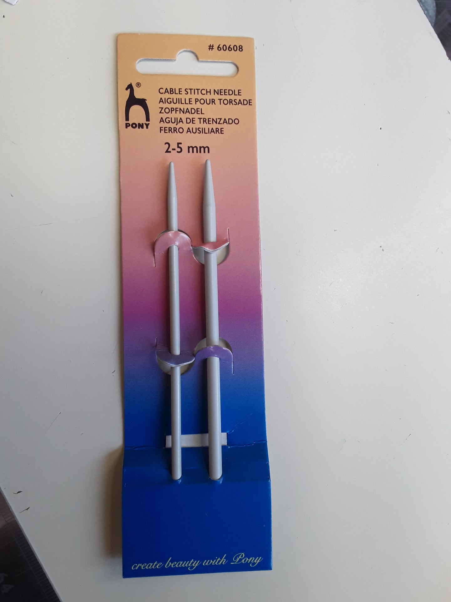 Cable needles for sizes 2-5mm