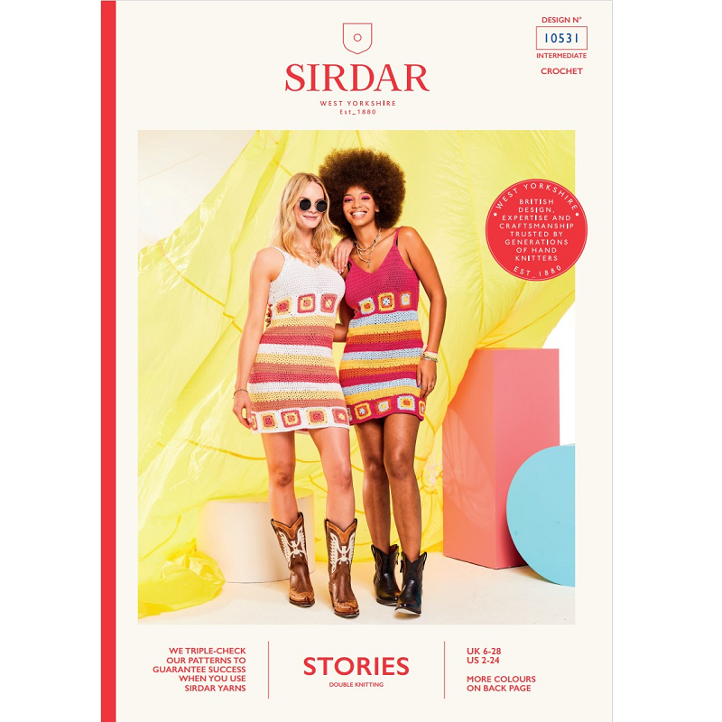 Sirdar Crochet Pattern 10531 Dress in Stories DK