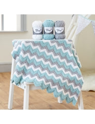WYS Knitted Zig Zag Baby Blanket Kit - Designed by Jacinta Bowie