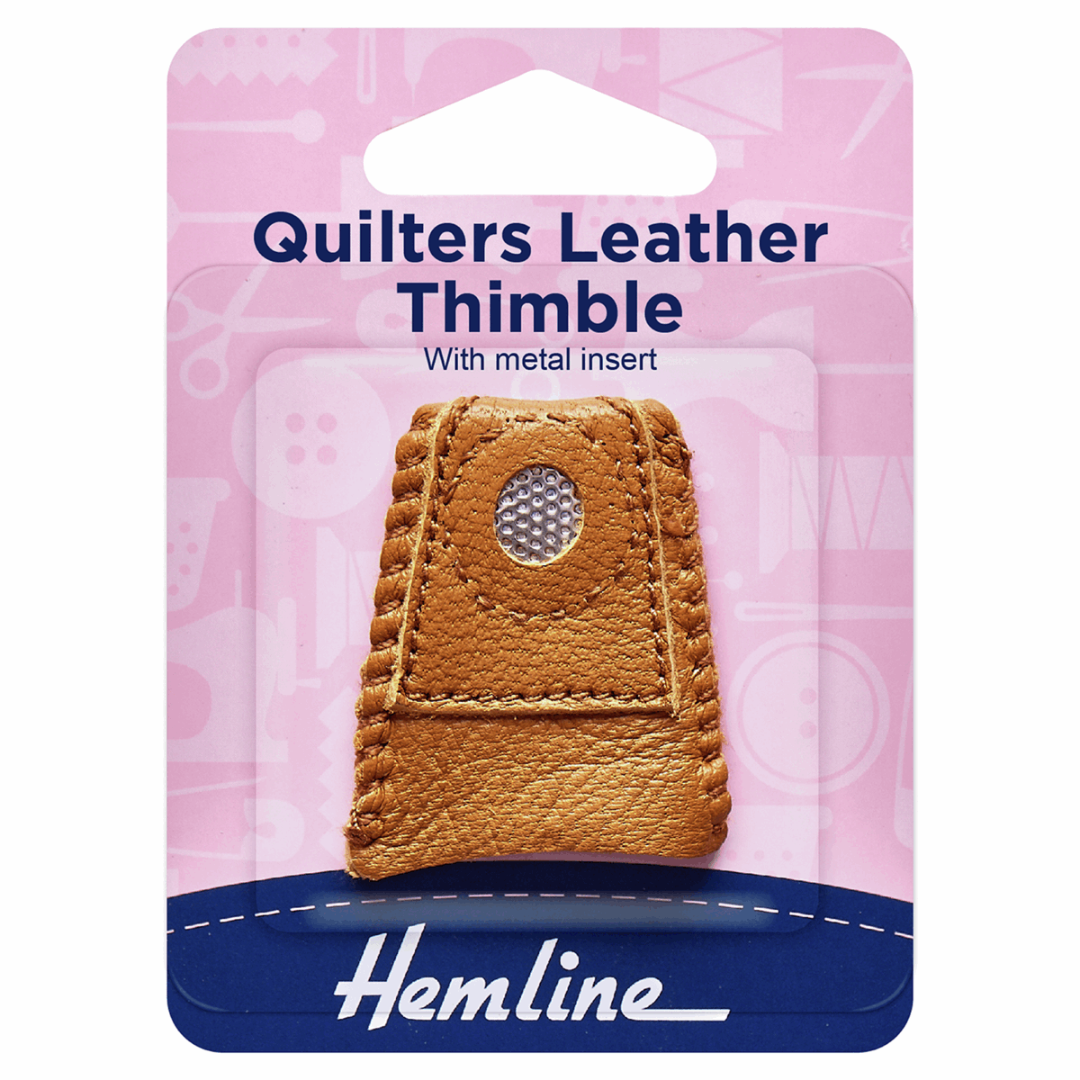 Hemline Quilters Leather Thimble