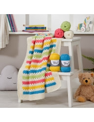SALE - WYS Carnival Crochet Baby Blanket Kit - Designed by Jenny Watson