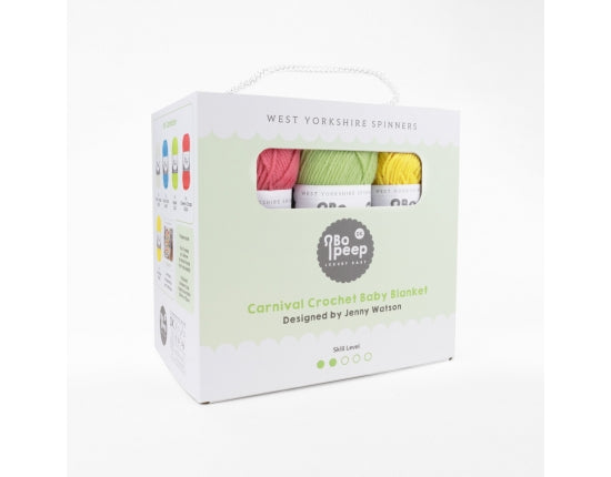 SALE - WYS Carnival Crochet Baby Blanket Kit - Designed by Jenny Watson