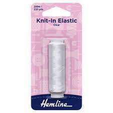 Hemline Knit-in Elastic: Clear