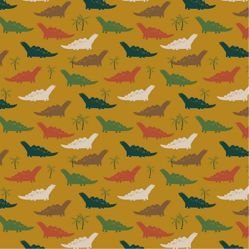 Dinosaur Poplin Prints Dressmaking Fabric
