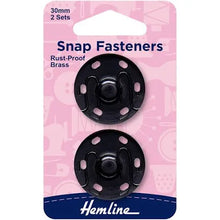 Load image into Gallery viewer, Hemline 30mm snap fasteners
