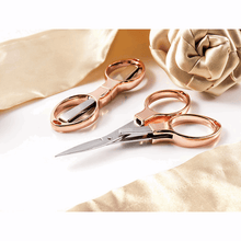 Load image into Gallery viewer, Rose Gold Folding Scissors